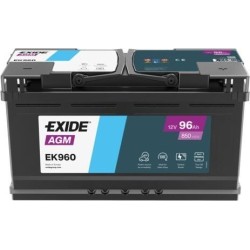 Batería Start-Stop Exide EK960 12V 96Ah 850A AGM - 1